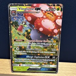 Pokemon TCG Vileplume GX Sun & Moon Cosmic Eclipse 4/236 Holo Ultra Rare - Image 1