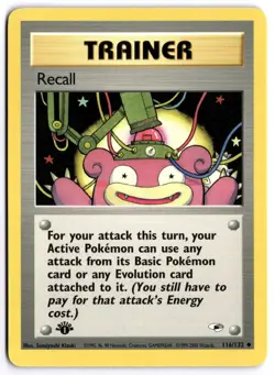 Pokemon 1st Edition Recall Uncommon Gym Heroes 116/132 NM - Image 1