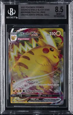 2023 POKEMON SWORD & SHIELD BLACK STAR PROMOS #SWSH286 PIKACHU VMAX BGS 8.5 - Image 1