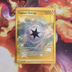 Capture Energy (Secret) 201/189 Gold Holo Pokemon TCG Swsh03: Darkness Ablaze NM - Image 1