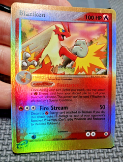 2003 Pokemon Ruby & Sapphire #3 Blaziken Reverse Holo LP - Image 3