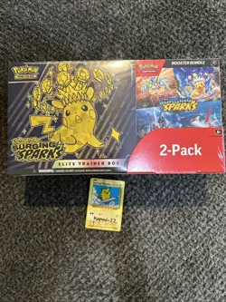 Pokemon Surging Sparks ETB & Booster Bundle Costco 2-Pack. Factory Sealed - Image 1