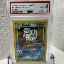 1999 Pokemon Base Set 2 Blastoise Holo #2/130 - PSA 8 NEAR MINT / MINT - Image 1