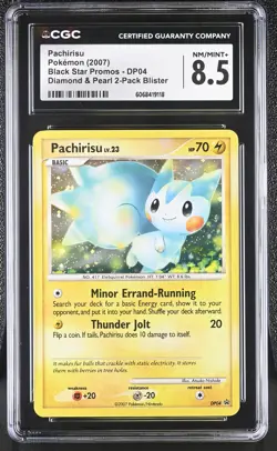 CGC 8.5 Pachirisu 2007 Black Star Promos DP04 Holo Pokemon Card - Image 1