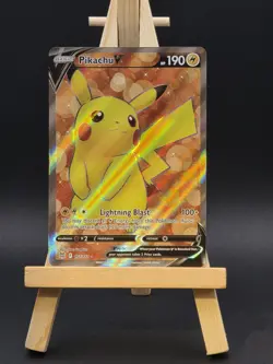 Pokemon TCG Holo Pikachu v Full Art Brilliant Stars Card 157/172 NM/M - Image 1