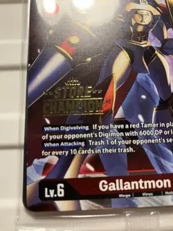 Digimon 2021 Store Champion Pack (7 Cards) Promo Gallantmon - Sealed - Image 2