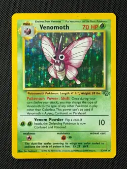 Venomoth 13/64 Holo Pokemon Card Jungle WOTC HOLO Rare - Image 1