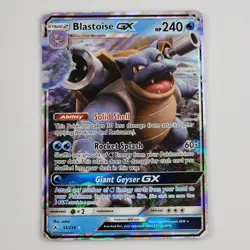 Pokemon Blastoise GX Ultra Rare 35/214 Sun Moon Unbroken Bonds Holo NM Card - Image 1
