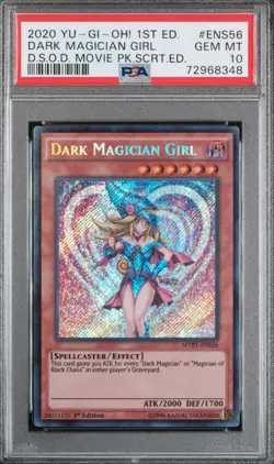 PSA 10 Dark Magician Girl MVP1-ENS56 Yugioh Card 2020 Secret Rare DSOD Movie - Image 1