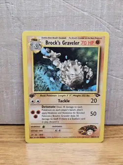 Brock's Graveler 34/132 1st Edition Gym Challenge Non-Holo Pokemon Card TCG - Image 1