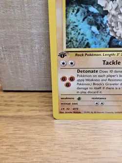 Brock's Graveler 34/132 1st Edition Gym Challenge Non-Holo Pokemon Card TCG - Image 5