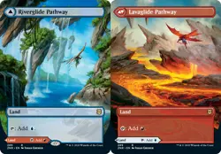 MTG - Riverglide Pathway // Lavaglide Pathway - Borderless, Zendikar Rising Vari - Image 1