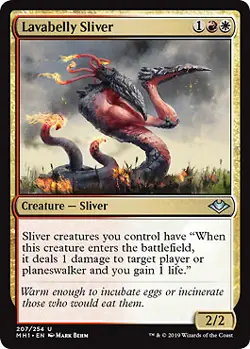 MTG - Lavabelly Sliver - Foil, Modern Horizons - Image 1