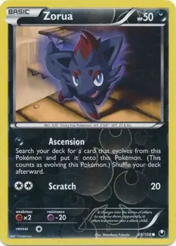 Lightly Played Zorua - 69/108 - Common - Reverse Holo Pokemon Dark Explorers - Image 1
