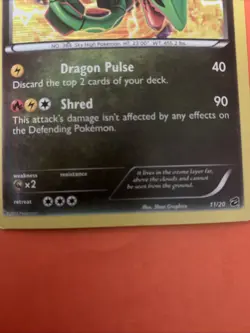 Rayquaza 11/20 Dragon Vault Holo Rare Pokemon - Image 4