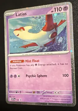 Pokemon TCG Latias SVP 139 Stellar Crown Black Star Promo Cosmic Rare Holo NM - Image 3