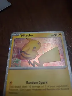 Pikachu #51/162 Cosmos Holo NM Pokemon Temporal Forces Collectors Chest - Image 2