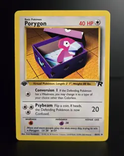 Pokemon TCG - PORYGON - 1ST EDITION - 48/82 - TEAM ROCKET (2000) - WOTC - LP/NM - Image 1