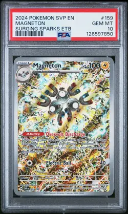 PSA 10 2024 Pokemon Svp Black Star Promo #159 Magneton Surging Sparks ETB - Image 1