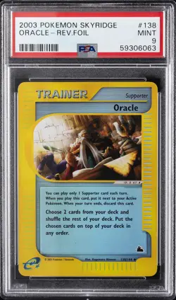2003 POKEMON SKYRIDGE #138 ORACLE-REVERSE FOIL PSA 9 - Image 1