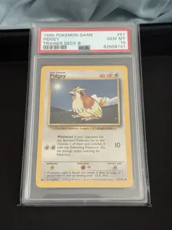 PSA 10 1999 Pokemon Trainer Deck-B Pidgey #57 Test Prototype Promo League - Image 1