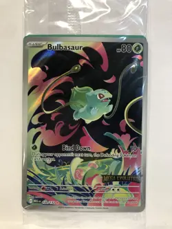 Pokemon Bulbasaur 133/132 Mega Evolution Box Topper Stamped Promo Sealed - Image 1
