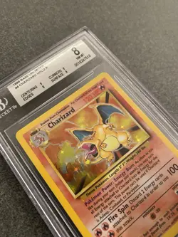 🔥 STRONG BGS 8 NM Charizard Base Set Unlimited Holo Pokemon Card 4/102 - Image 3
