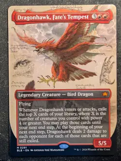 Dragonhawk, Fate's Tempest - Borderless - Bloomburrow (MTG) - Image 1