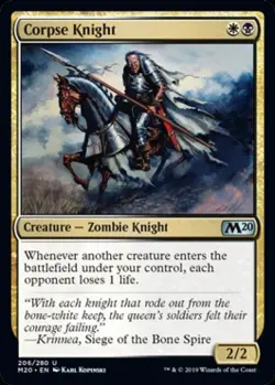Corpse Knight - Light Play MTG Magic 2020 Core Set - Image 1