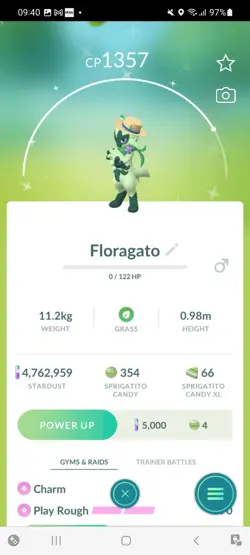 Pokemon Go Shiny Floragato hat - Image 1