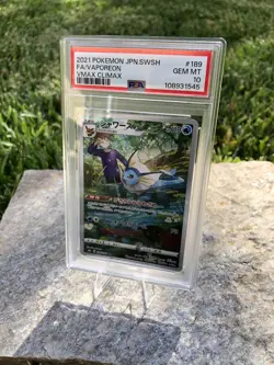 PSA 10 Gem Mint JPN Vaporeon CHR s8b VMAX Climax 189/184 Pokemon - Image 1