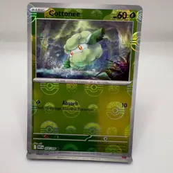 Cottonee 004/086 MASTER BALL Reverse Holo White Flare English Pokemon SV11W NM - Image 1