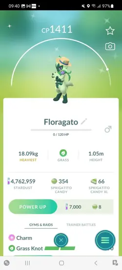 Pokemon Go Shiny Floragato hat - Image 1