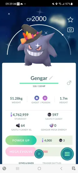 Pokemon Go Shiny Gengar Halloween Costume - Image 1