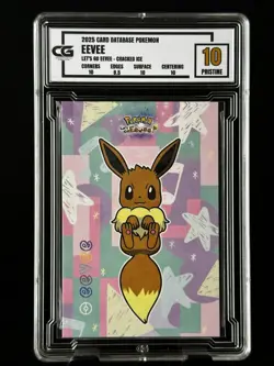Eevee CG Pristine 10 Card Database Let’s Go CGC PSA Pokemon 2025 - Image 1