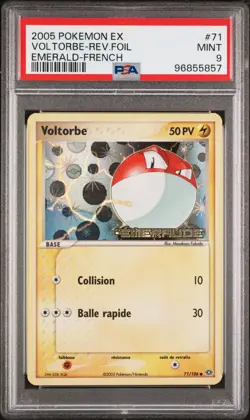 CARTE POKEMON VOLTORBE 71/106 HOLO REVERSE - EX EMERAUDE - PSA 9 - ASMODEE - Image 1