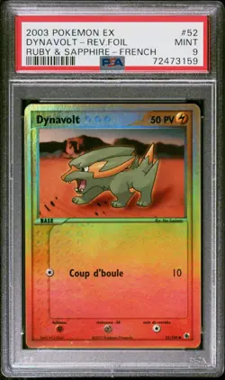 CARTE POKEMON DYNAVOLT 52/109 HOLO REVERSE - EX RUBIS SAPHIR - PSA 9 - ASMODEE - Image 1