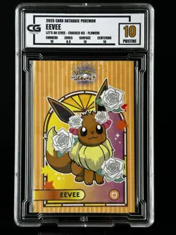 Eevee CG Pristine 10 Card Database Let’s Go CGC PSA Pokemon 2025 - Image 1