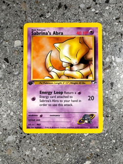 Pokemon TCG Cards 1st Edition Sabrina's Abra 91/132 Gym Heroes NM-M - Image 1