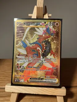 Pokemon TCG Scarlet and Violet Koraidon EX Gold Secret Rare Card 254/198 - Image 1