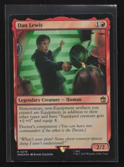 Magic the Gathering Doctor Who #78 Dan Lewis Holo Foil Card - Image 1