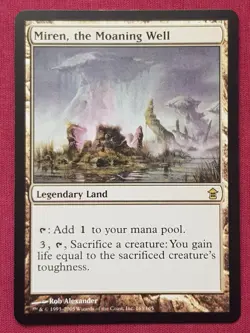 Magic The Gathering SAVIORS OF KAMIGAWA MIREN THE MOANING WELL land card MTG - Image 1