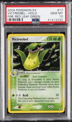 2004 POKEMON EX FIRE RED & LEAF GREEN #17 VICTREEBEL-HOLO PSA 10 - Image 1