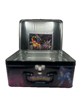Pokemon Charizard Collectors Empty Tin Lunch Box W/ Mini Charizard Portfolio - Image 4
