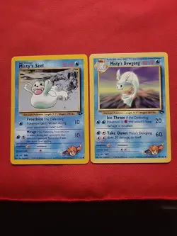 Pokemon: Misty's Dewgong #54/132 & Misty's Seel #91/132 Gym Challenge - LP -M30 - Image 1