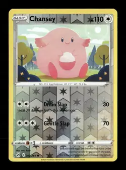 Chansey Reverse Holo Common SWSH08: Fusion Strike 202/264 NM Pokemon NM - Image 1