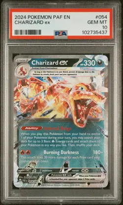 2024 POKEMON PAF EN-PALDEAN FATES #054 CHARIZARD EX PSA 10 - Image 1