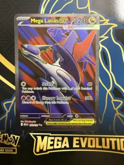 Pokemon Mega Evolution Mega Latias ex Ultra Rare Full Art 163/132 NM- English - Image 1