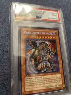 Yu-Gi-Oh! Dark Armed Dragon PTDN-EN019 Secret Rare 1st Edition PSA 9 MINT - Image 4