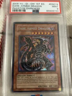 Yu-Gi-Oh! Dark Armed Dragon PTDN-EN019 Secret Rare 1st Edition PSA 9 MINT - Image 5
